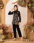 Printed Polyester & Twill Button-Down Top 59782